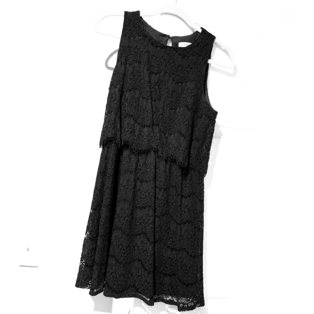 Navy blue lace mini